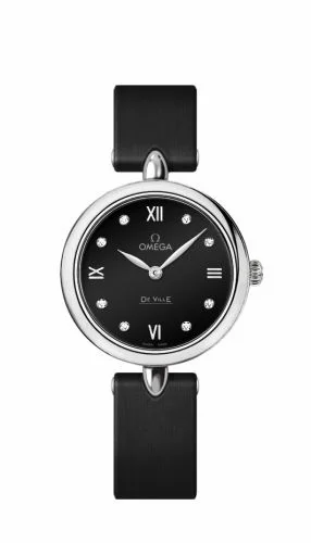Omega De Ville Prestige Dewdrop Quartz 27.4 Stainless Steel / Black 424.12.27.60.51.001 (42412276051001)